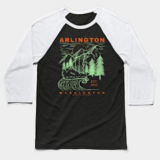 Arlington Washington Cool Travel Souvenir Rustic Arlington Baseball T-Shirt